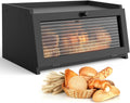 Bread Box for Kitchen Countertop Large Bread Box with Window - Fresh