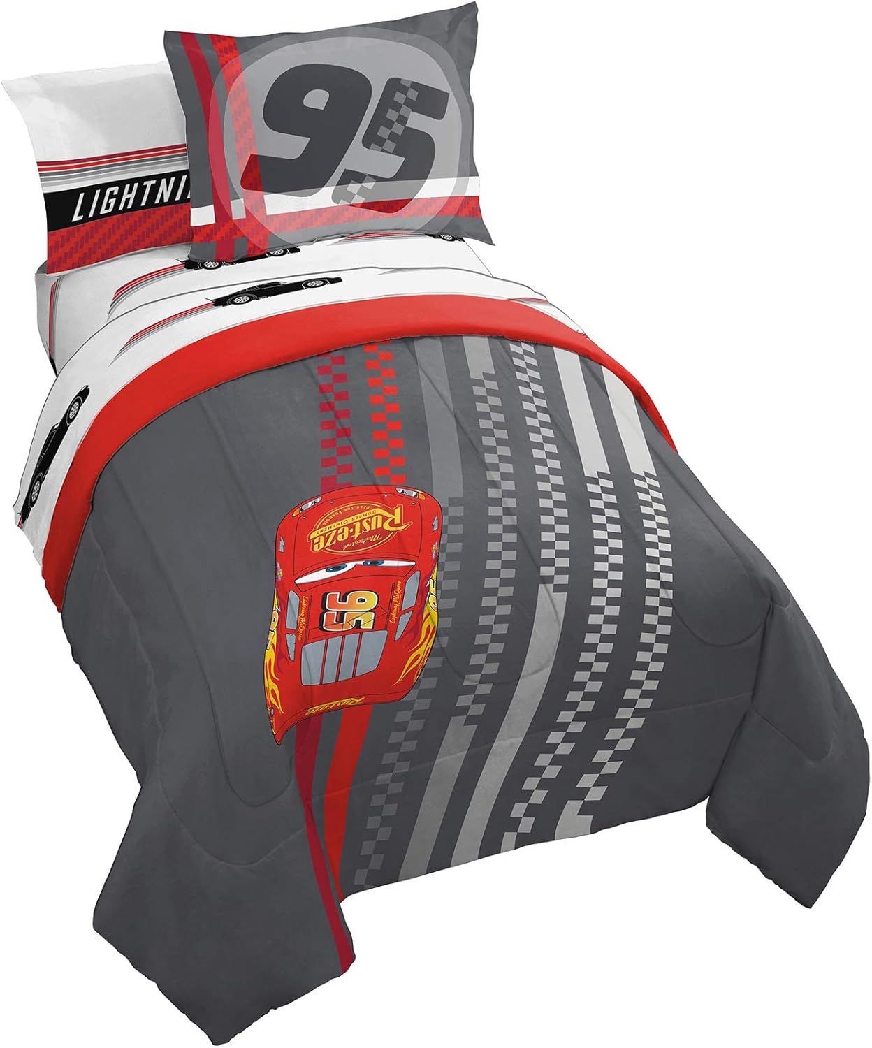 Disney Pixar Cars Race Ready Full Bed Set with Comforter & Sheets