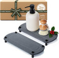 Quick Dry Diatomaceous Soap Tray Set of 2 for Water Absorption