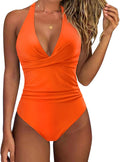 Women Sexy Tummy Control One Piece Swimsuit - Flattering (Style QFFL)