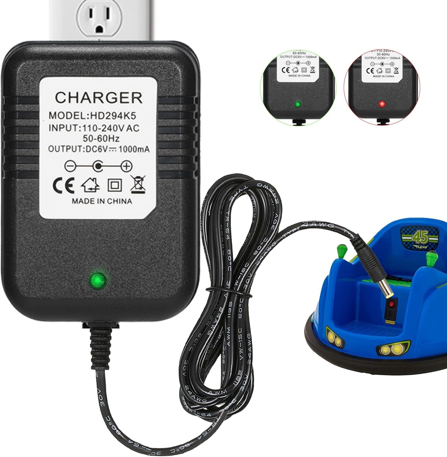 Universal 6V Bumper Car Charger - keep the fun going!