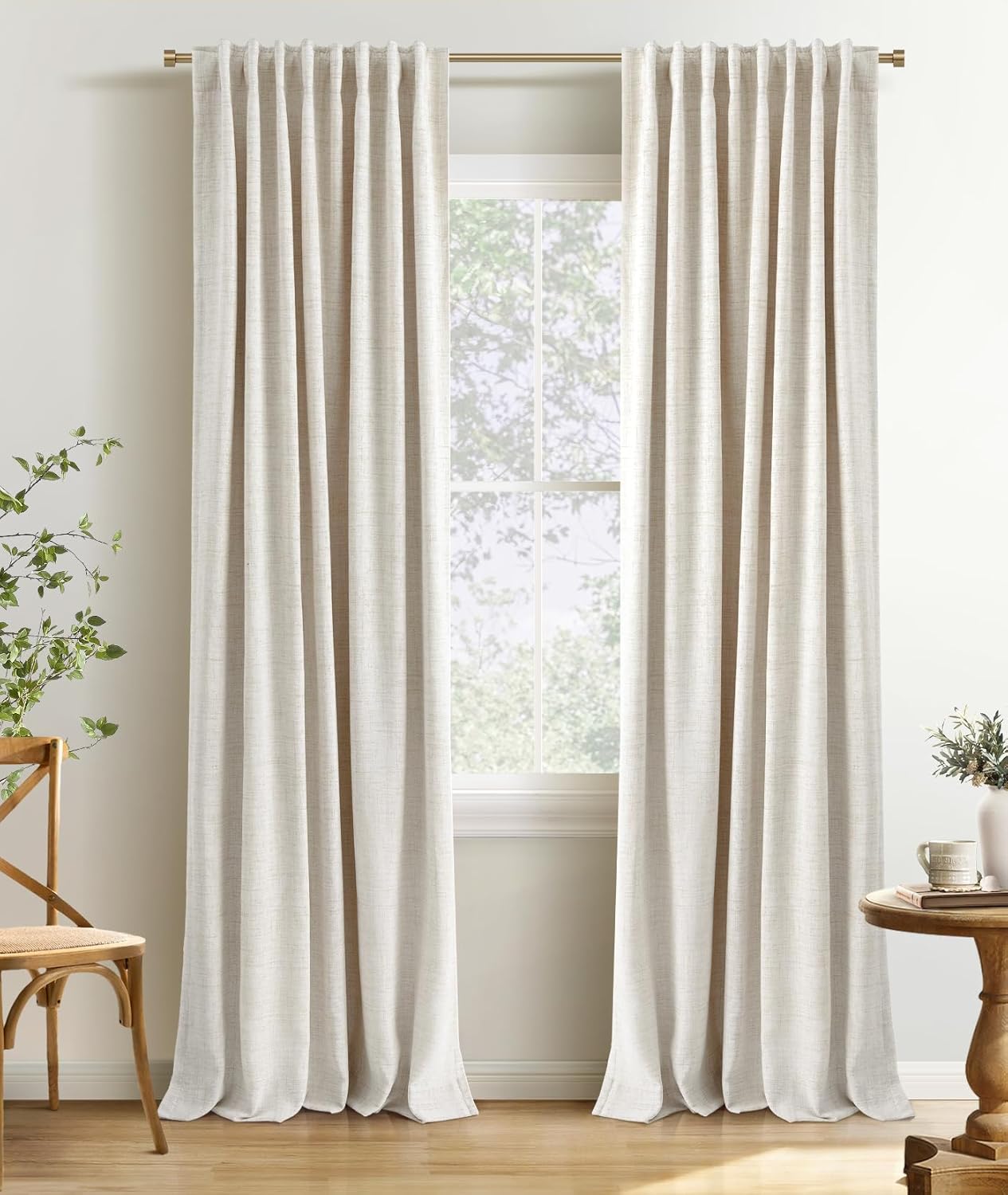 INOVADAY 100% Blackout Curtains for Bedroom - 63 Inches Length