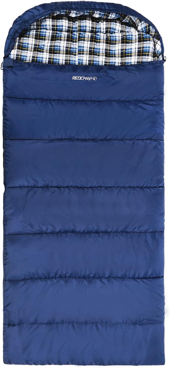 REDCAMP Flannel Sleeping Bag for Adults - Comfort & Warmth