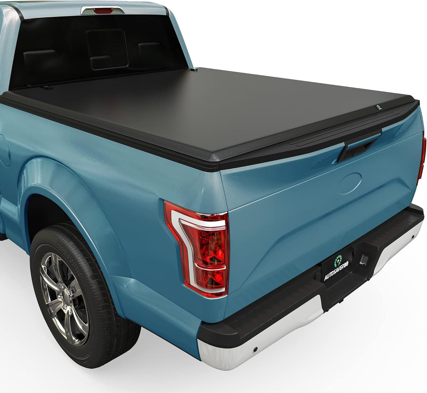 AUTOSAVER88 Soft Quad-fold Truck Bed Tonneau Cover for F-150