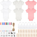 DIY Baby Bibs Bodysuit Set for Baby Shower - Creative Game Kit
