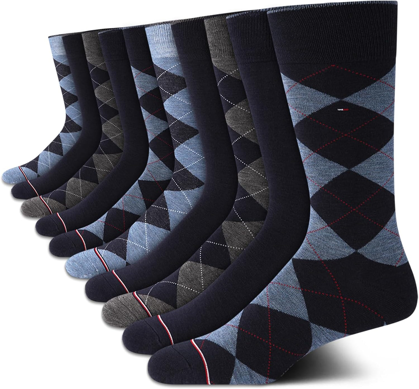 Tommy Hilfiger Mens Dress Socks - Comfort Stretch Crew Socks