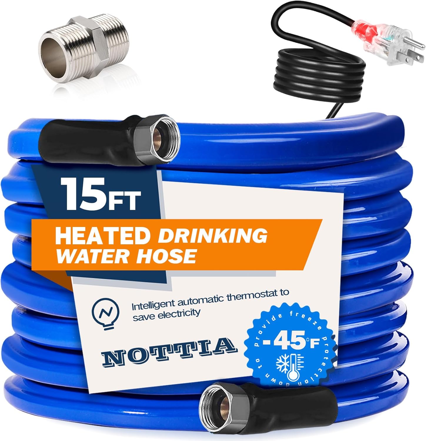 Heated Water Hose for RV -45F Antifreeze Safe Drinking Hose