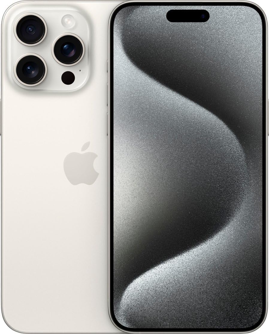 Apple iPhone 15 Pro 256GB White Titanium - Premium Renewed Device