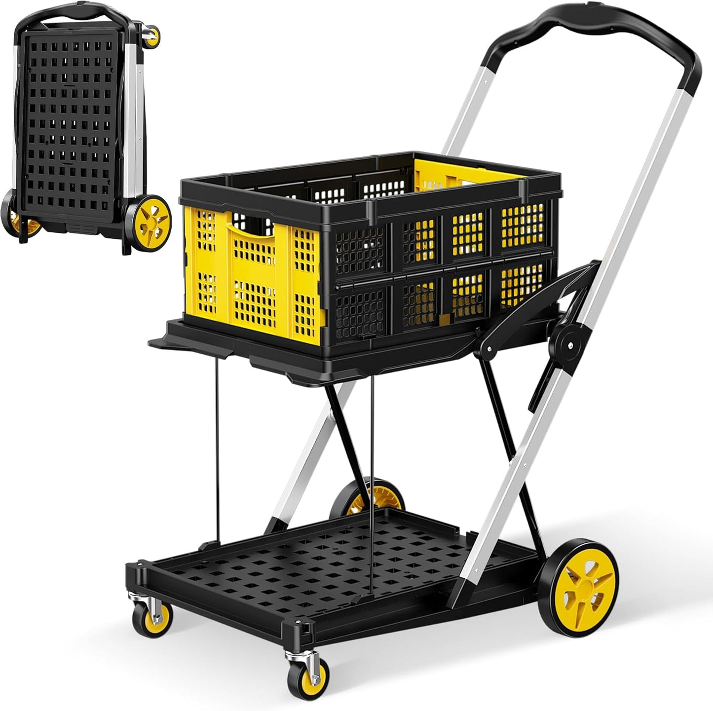 Collapsible Shopping Cart with 200LBS Capacity for All Needs