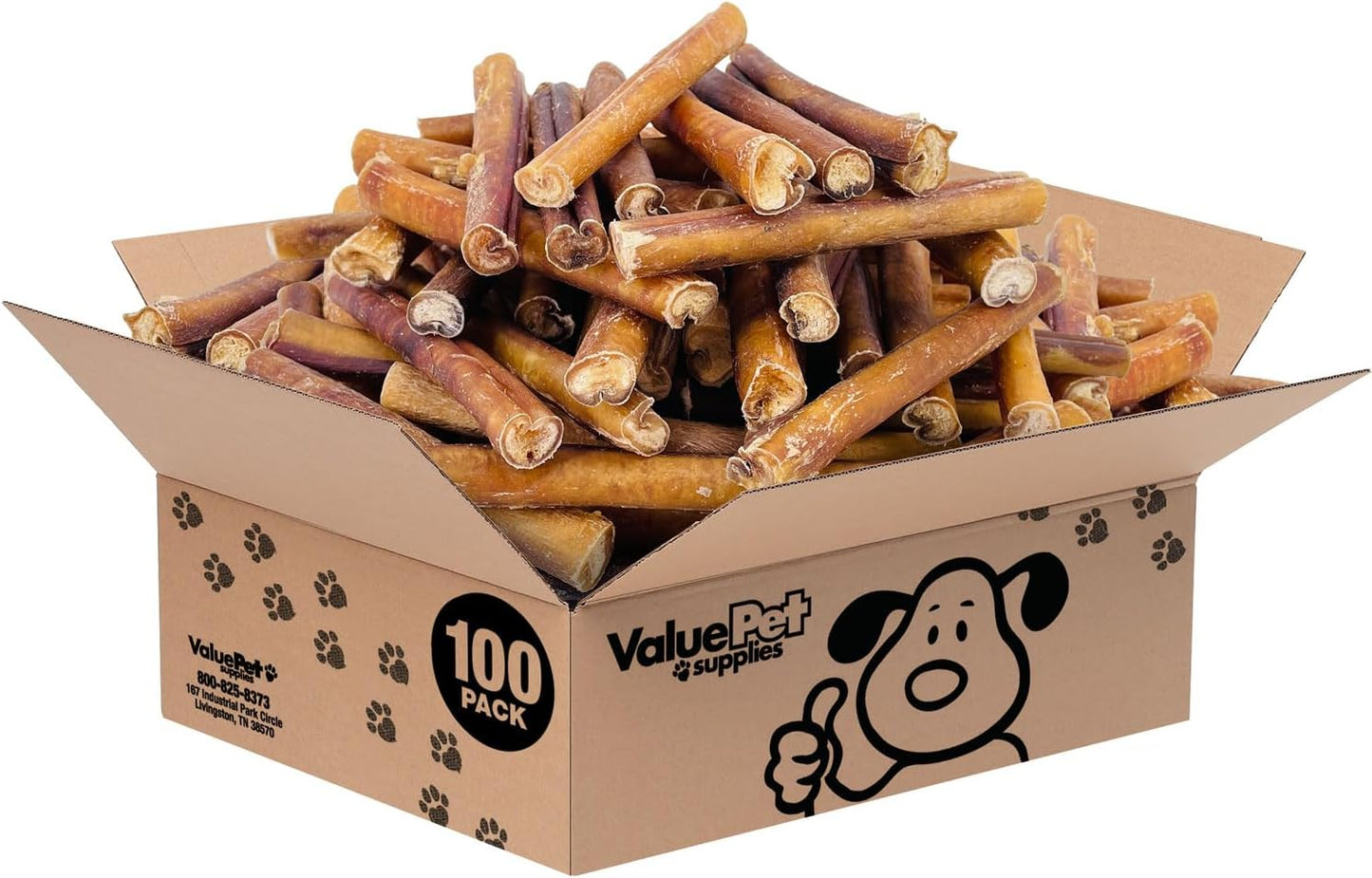 ValueBull Bully Sticks for Large Dogs - Jumbo 6 Inch Treats