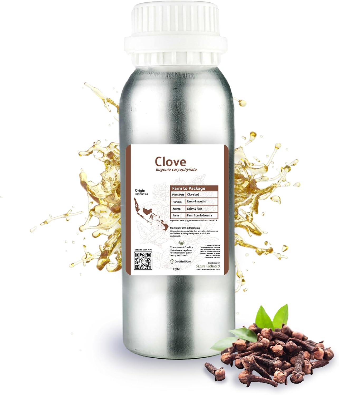 100% Pure Clove Essential Oils for Aromatherapy & Wellness