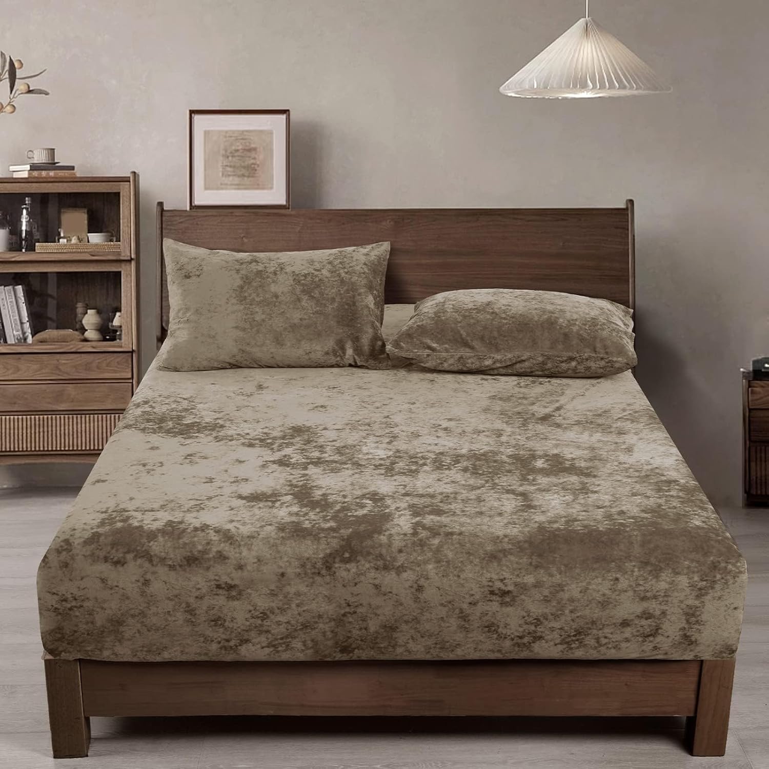 PHF Truly Velvet Fitted Sheet Full Size for Cozy Comfort