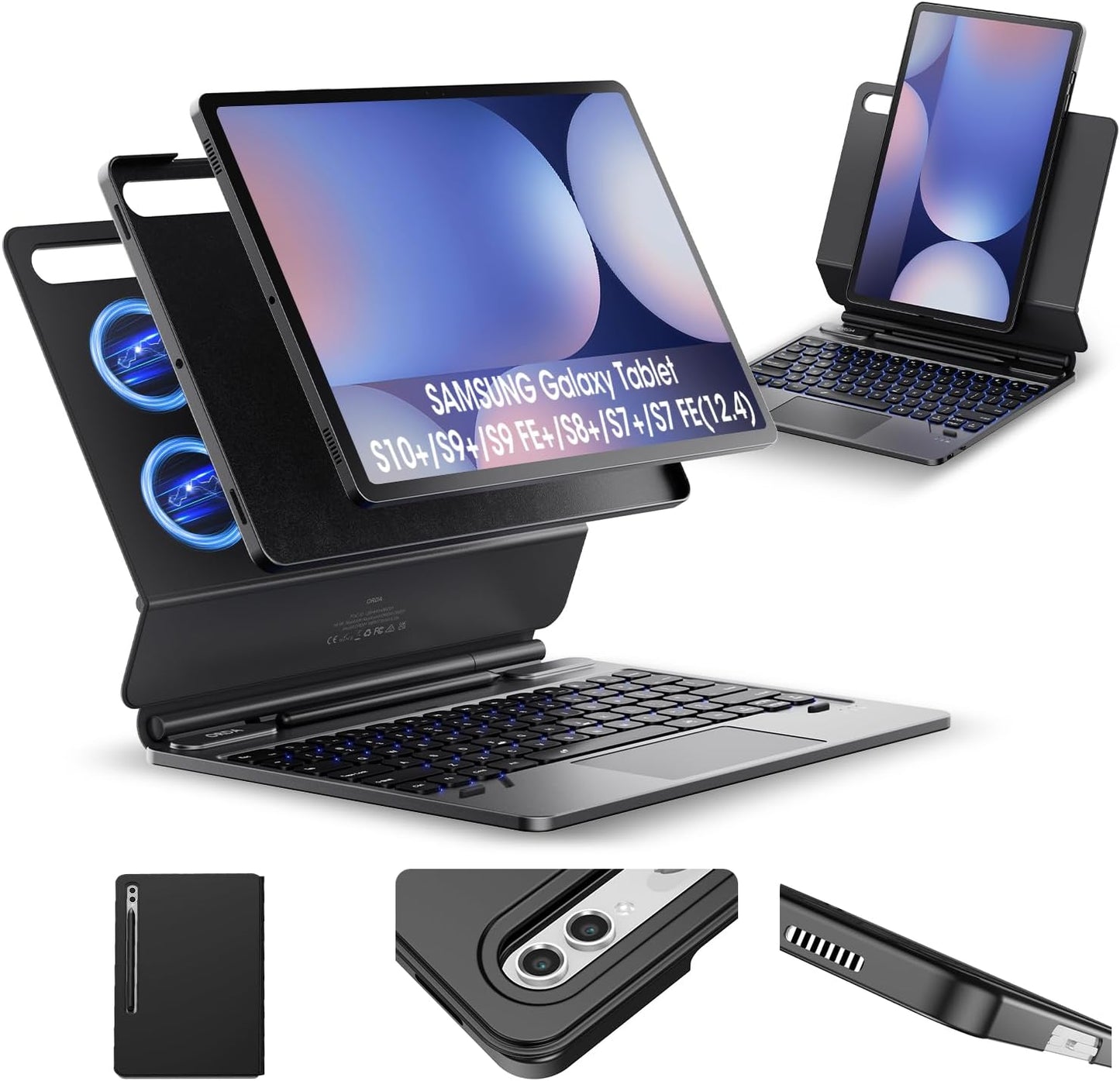 ORDA Espanol N Case with Keyboard for Samsung Galaxy Tab S10+ Plus