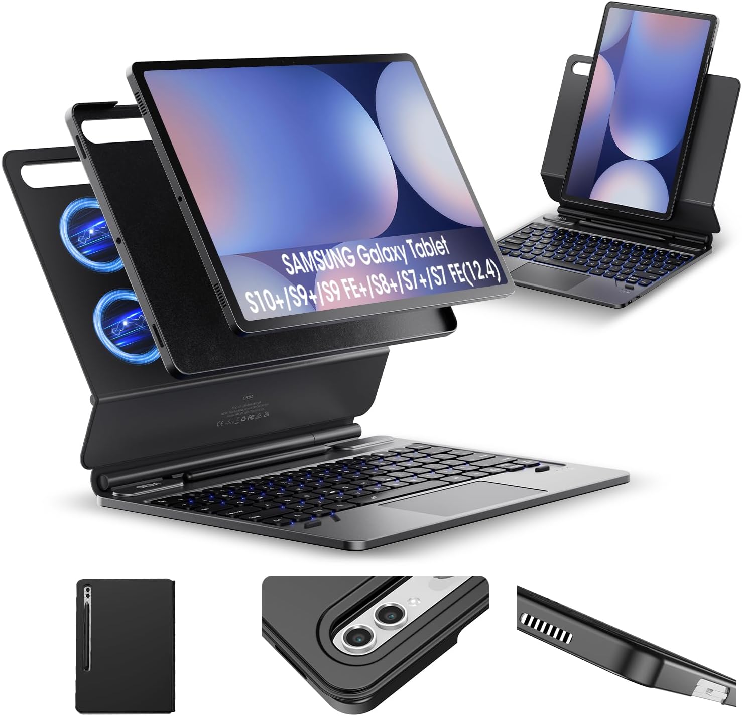 ORDA Espanol N Case with Keyboard for Samsung Galaxy Tab S10+ Plus