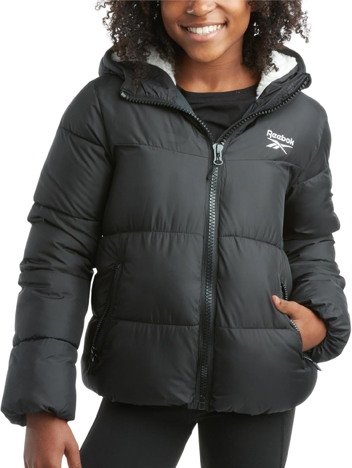 Reebok Girls Puffer Jacket - Cozy Insulated Winter Coat