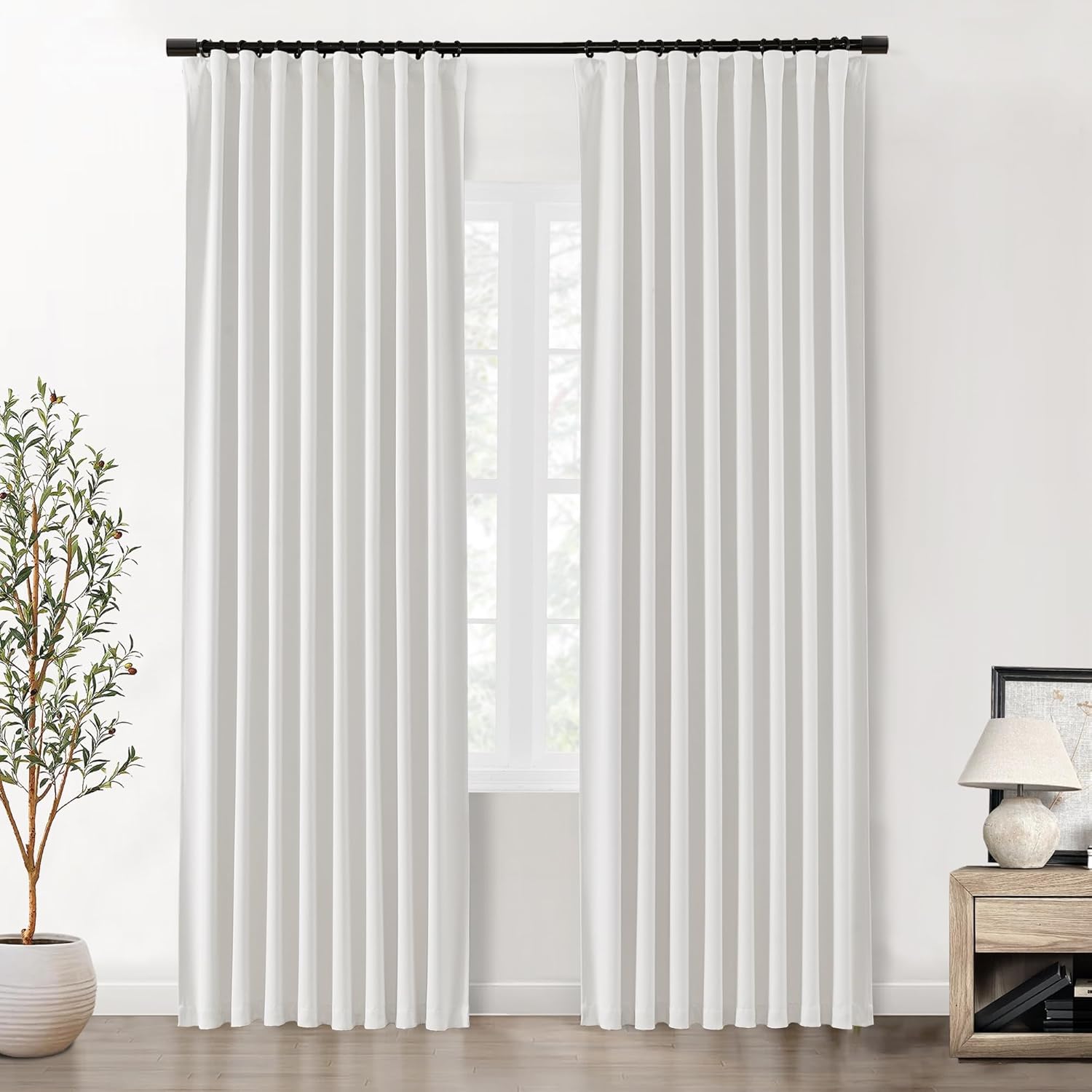 102 Inch Blackout Curtains for Living Room and Bedroom Decor