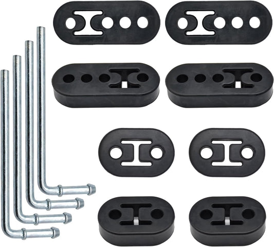 Rubber Exhaust Hanger for Muffler, Adjustable 90Bend Rods