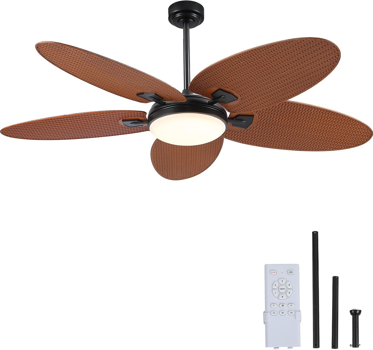 PHORUS 62in Large Waterproof Outdoor Ceiling Fan with Lights