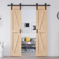 EaseLife 36in x 84in Double Barn Door with 6.6ft Hardware - Easy