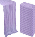 Lilac Purple Cheesecloth Table Runner 10ft 16 Pack - Sheer Boho Decor