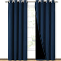 NICETOWN Moroccan Blue Full Shade Curtain Panels - True Blackout