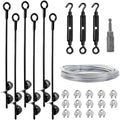 6 Pack 18 in Ground Anchors Shed Anchor Kit - Heavy Duty Hold