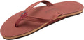 Rainbow Sandals Women's Single Layer Leather Sandal Narrow Strap Logo