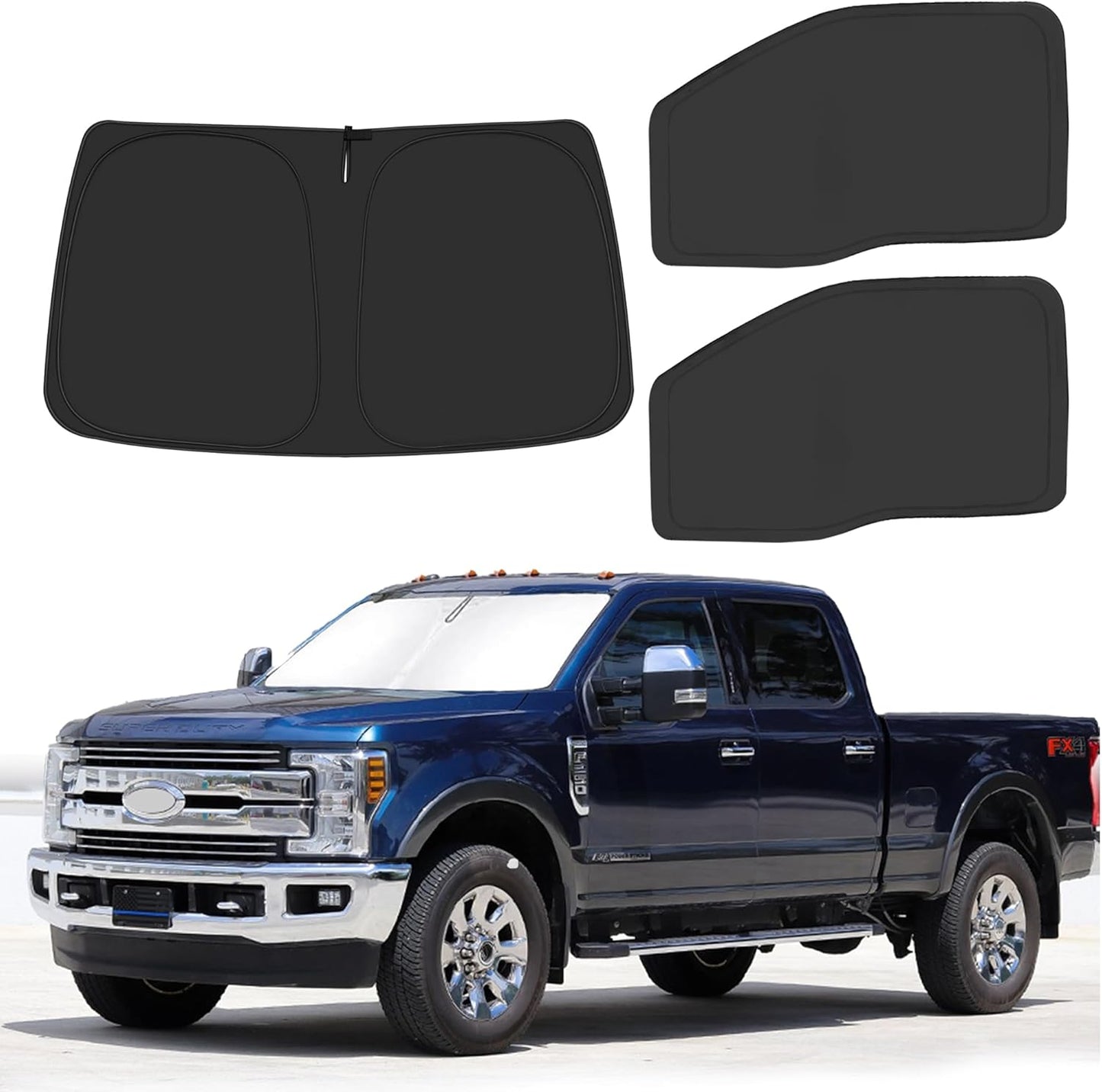 Front Windshield & Side Window Sun Shade for Fo-rd F250 F350