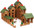 Wooden Building Log Set 530 Pcs for Kids Ages 3+ - Classic