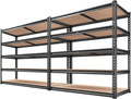 2000LBS Garage Shelving 72in H 5 Tier Heavy Duty - 2 Pack