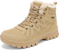FLARUT Mens Snow Boots Insulated Fur Liner Winter Hiking
