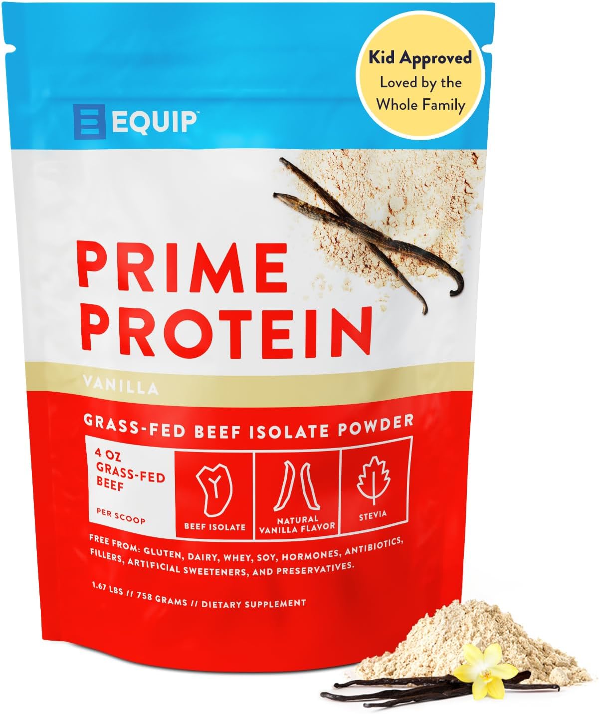 Equip Foods Prime Protein Powder - Clean Beef Protein Isolate