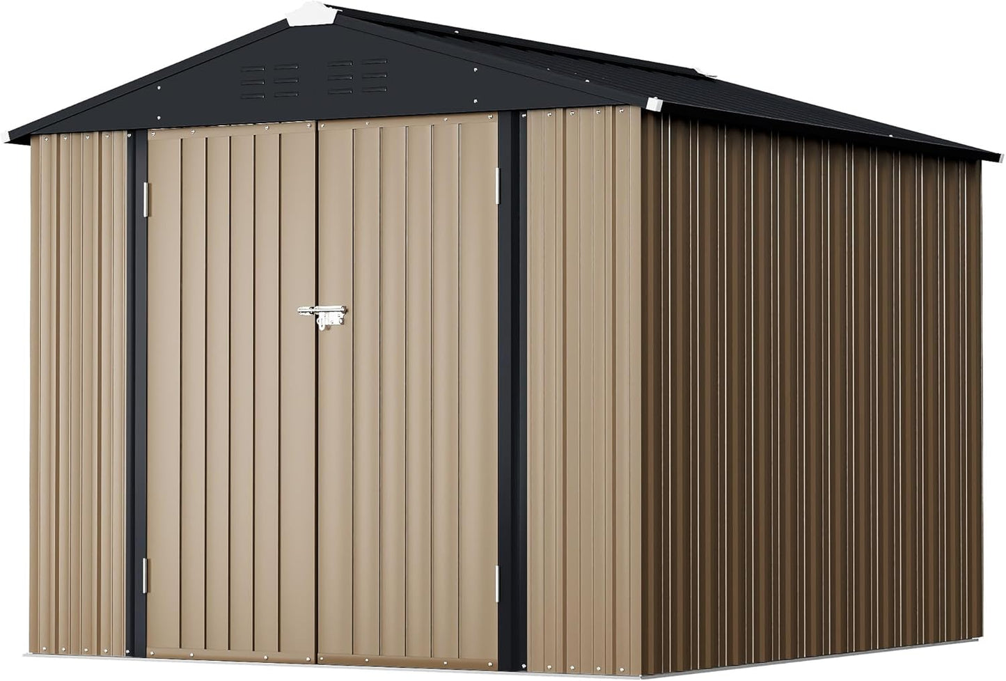 GUNJI 6 x 8 FT Outdoor Storage Shed for Garden Tools and More