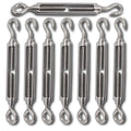 Shade Sail Hardware Turnbuckle M10 Hook and Eye - Heavy Duty Tensioner