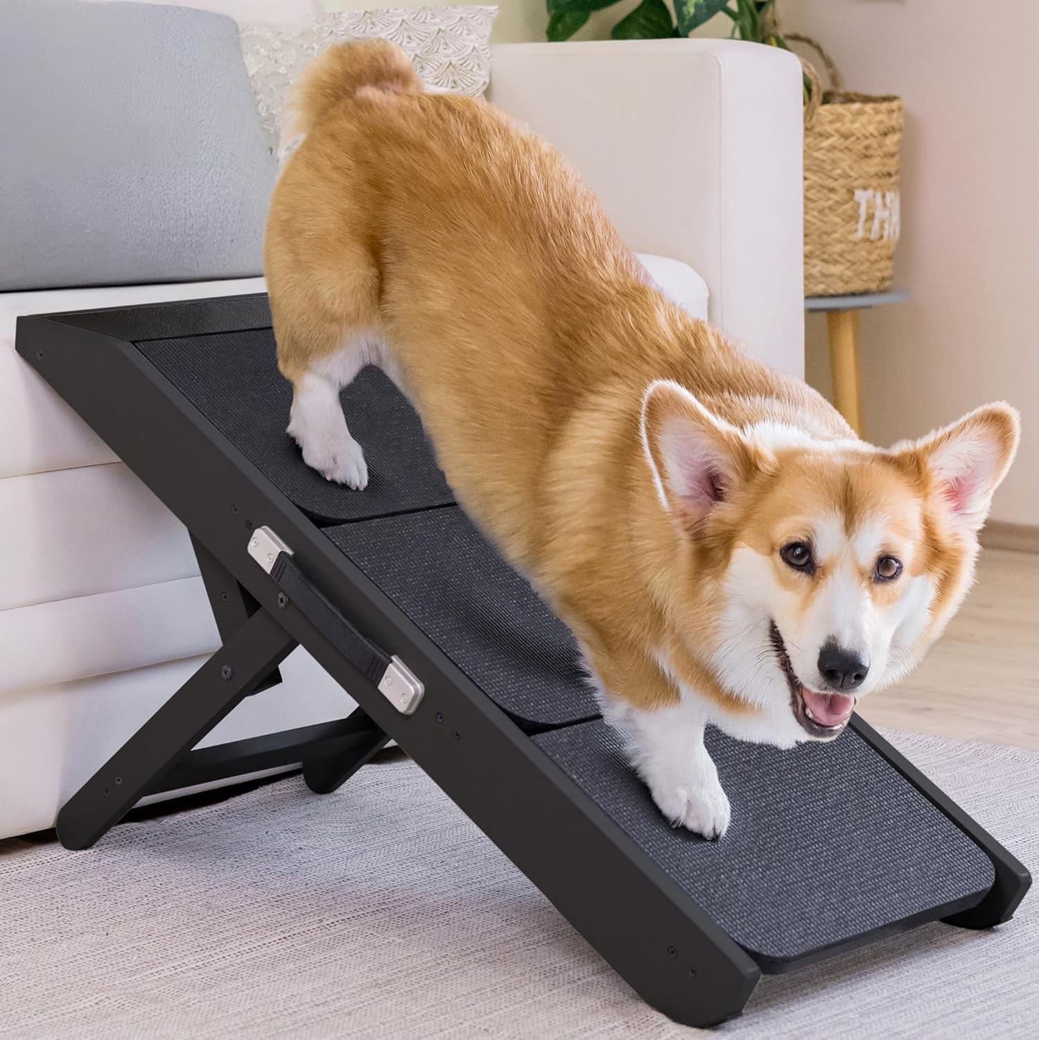 Dog Steps for Bed & Couch - Adjustable 2-in-1 Pet Stairs/Ramp