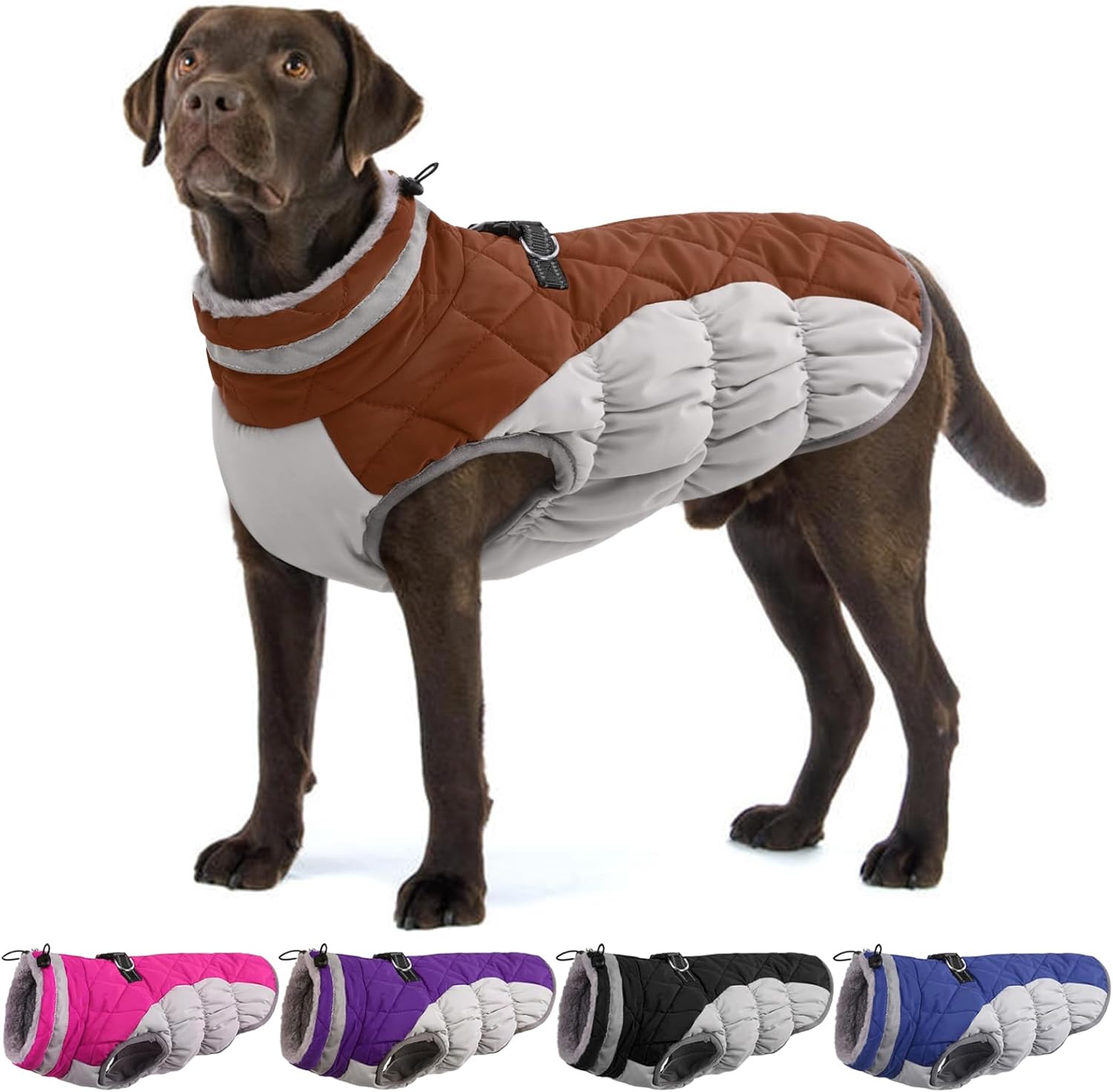 Dog Winter Jacket Cozy Reflective Waterproof Windproof Warm