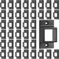 1 in x 1 in Black Aluminum Fence Brackets Standard Wall Mount - 40