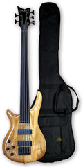 Left-handed Fretless 5 String Electric Bass - Bolt-on Maple Neck