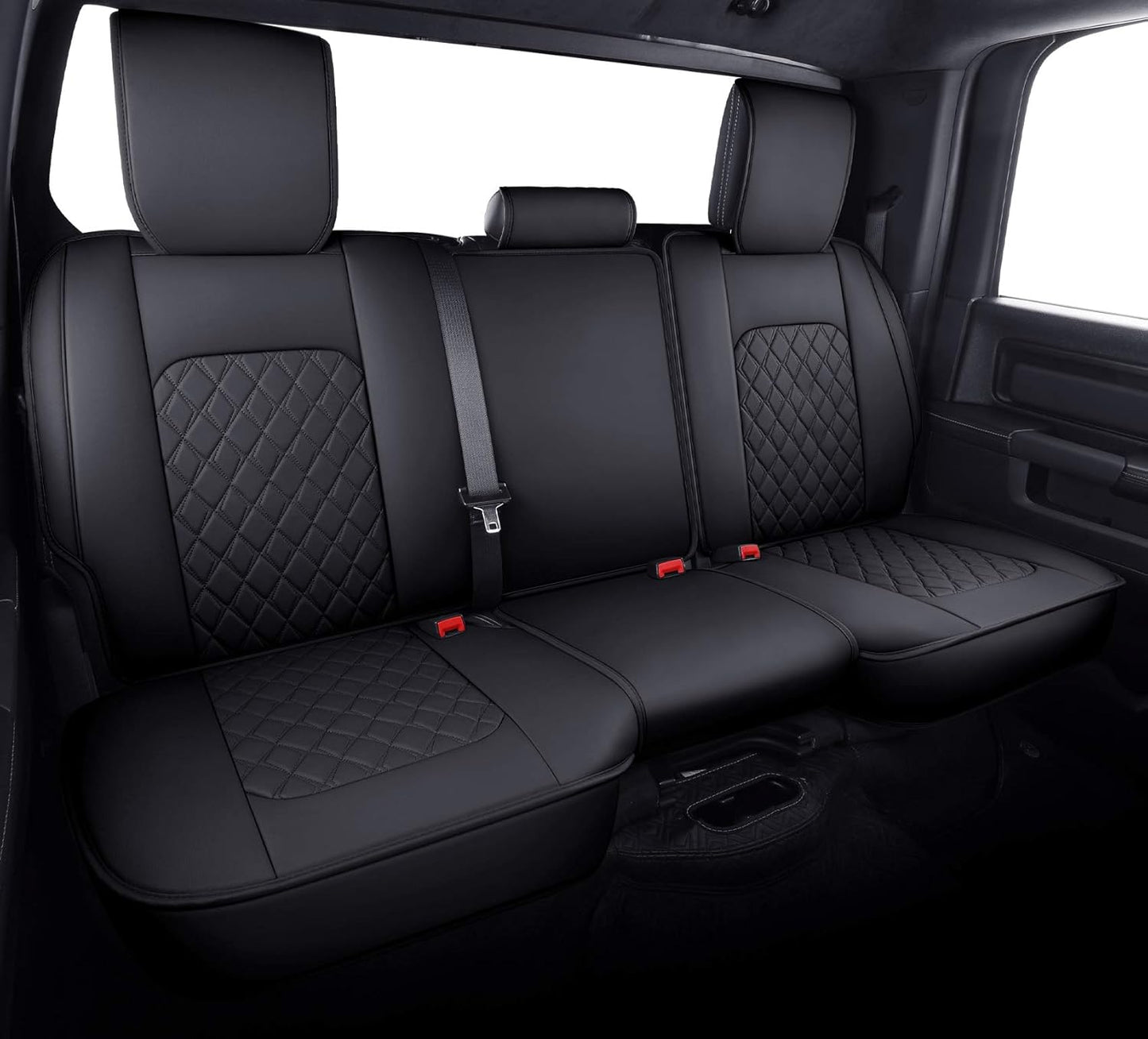 Custom Fit Waterproof Leather Back Seat Covers for Dodge Ram