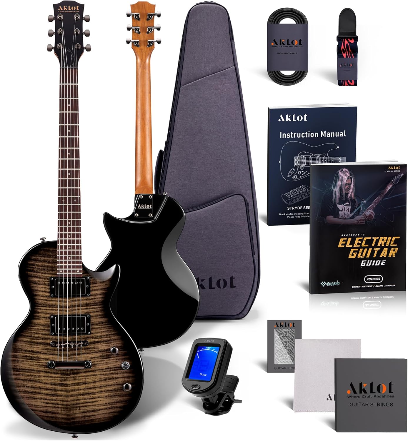 Lorien Electric Guitar Kit with Roasted Maple Neck and More