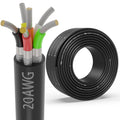 20 Gauge 6 Conductor Shielded Wire 50FT - Reliable CNC Signal Cable