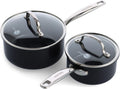 GreenPan Prime Chatham 1QT & 2QT Saucepan Set for Every Chef