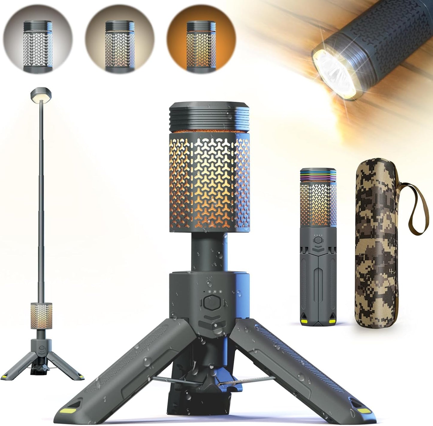 Rechargeable Camping Lantern: 10500mAh Power for Adventures!