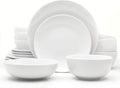 Euro Ceramica Essential Classic White 16-Piece Dinnerware Set