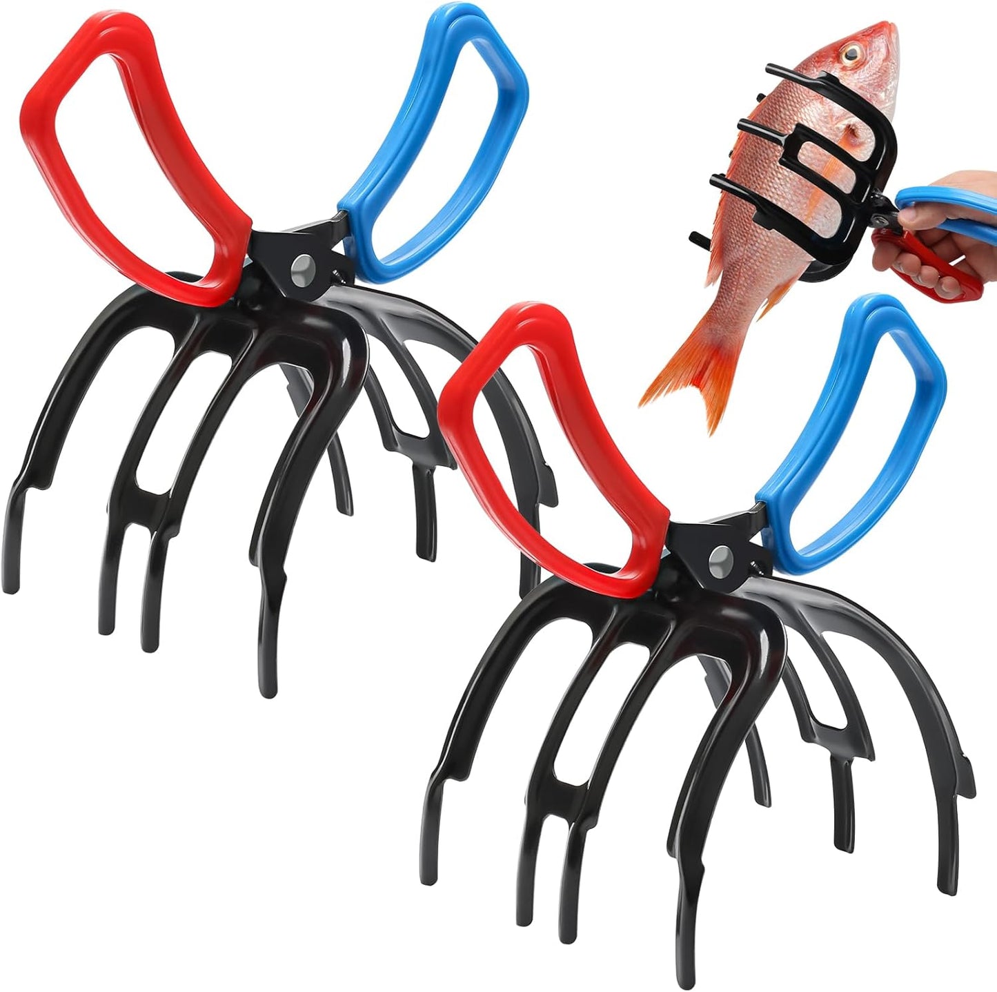 Non-Slip Metal Fish Gripper x2 - Secure Fish Handling