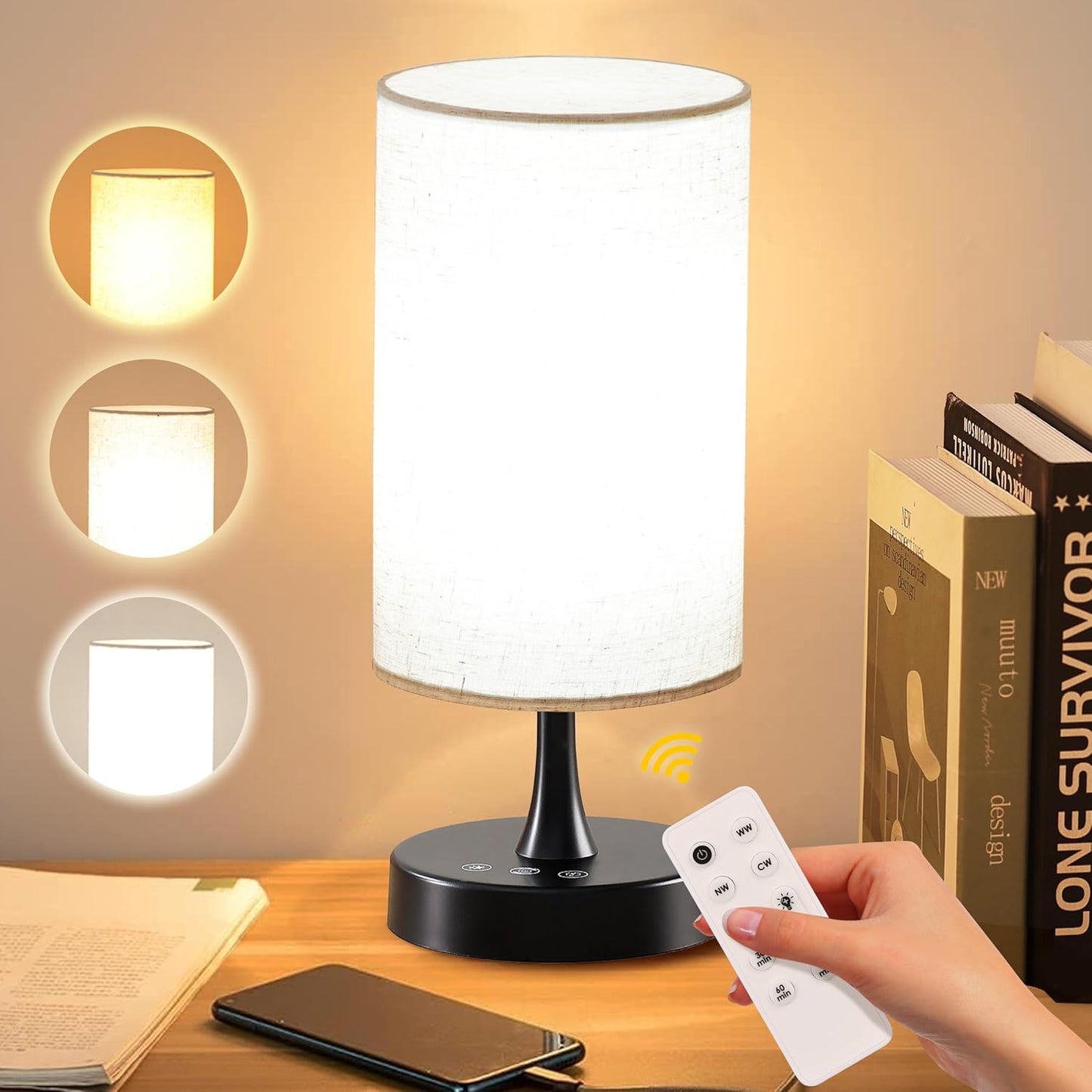Light Therapy Lamp with Remote Control for Seasonal Affective Disorder