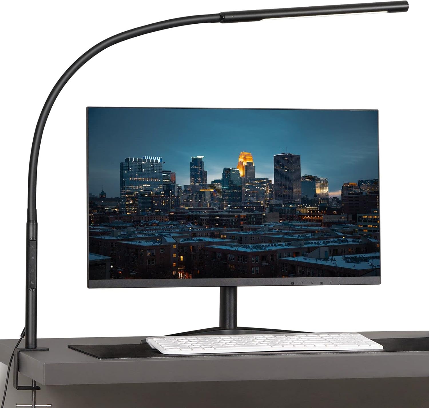 AmazLit Gooseneck Clamp Lamp - Eye-Caring with Timer