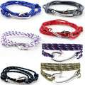 7pcs Unisex Rope Fish Hook Camouflage Bracelet Set - Versatile DIY