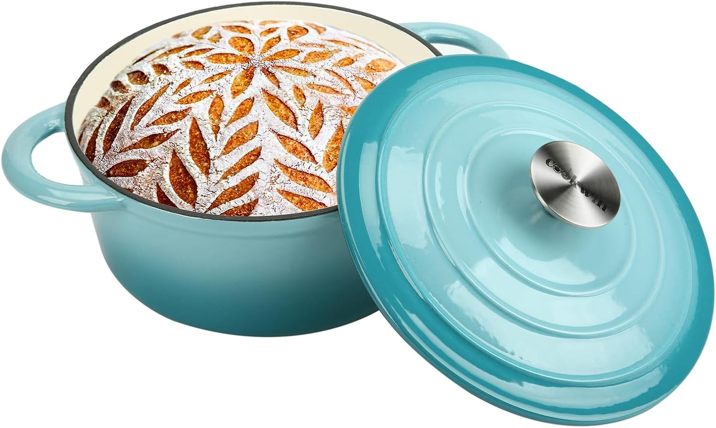 Enameled Cast Iron Dutch Oven for Perfect Bread Baking and More