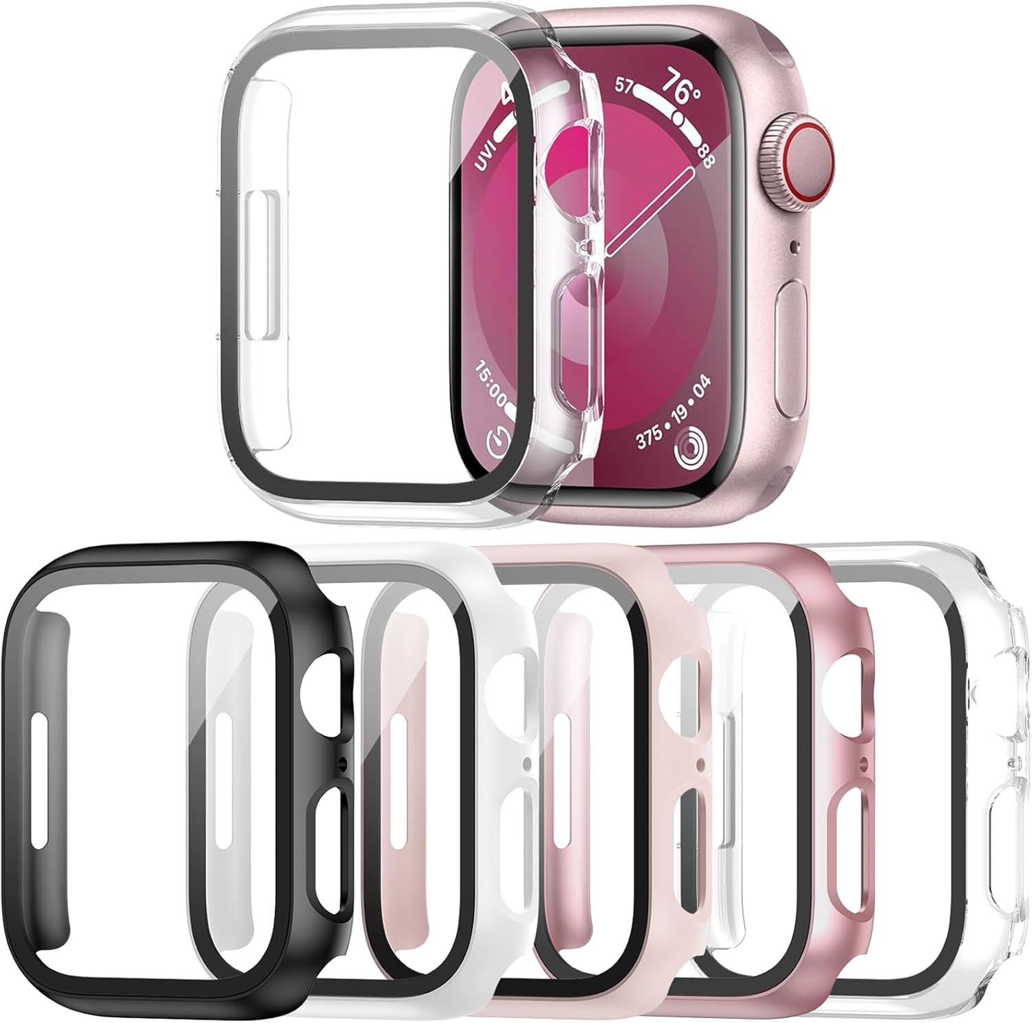 Ultra-Thin 5 Pack Apple Watch Series 9 45mm Bumper Case
